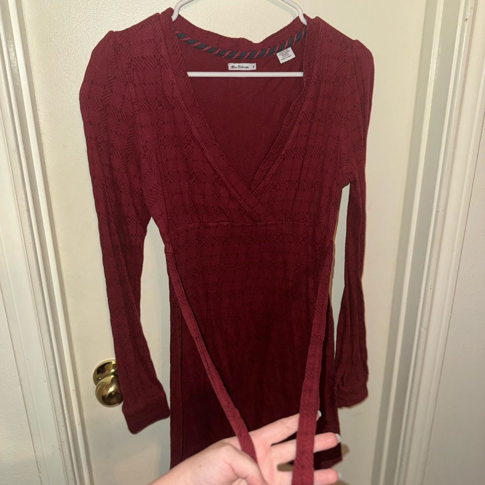 Max Studio | Burgundy Long Sleeve Dress | Small | Used | Great Condition